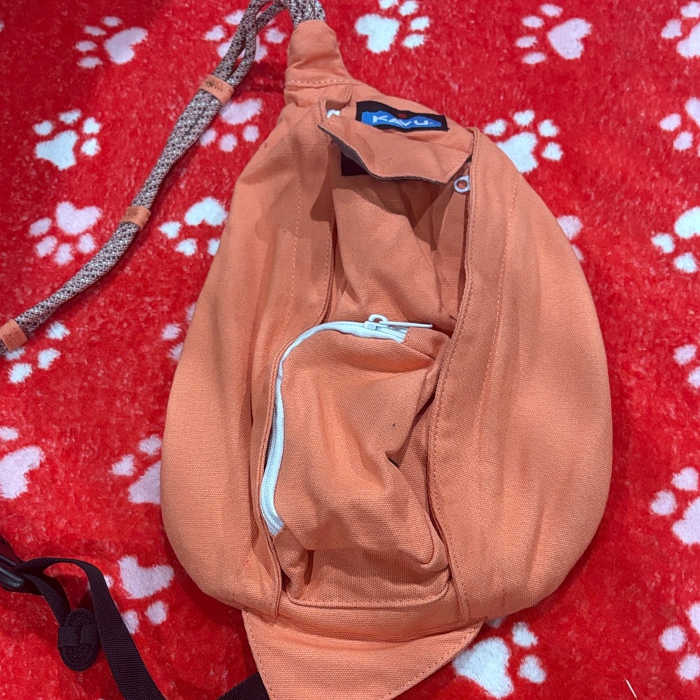 Kavu Orange Sling Bag with Front Pocket